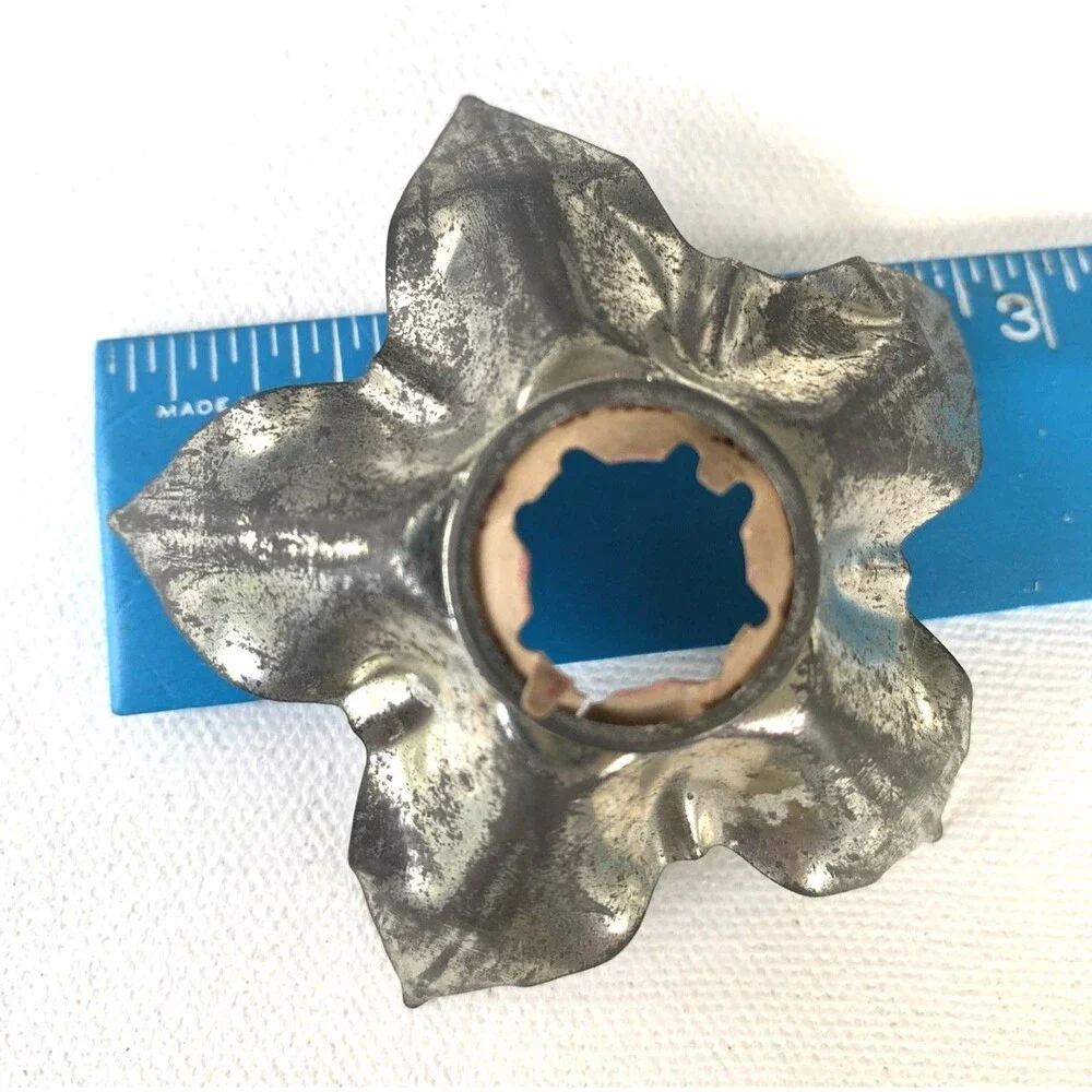 14 Tin Silver Metal Christmas Light Reflectors Appx 2 1/2